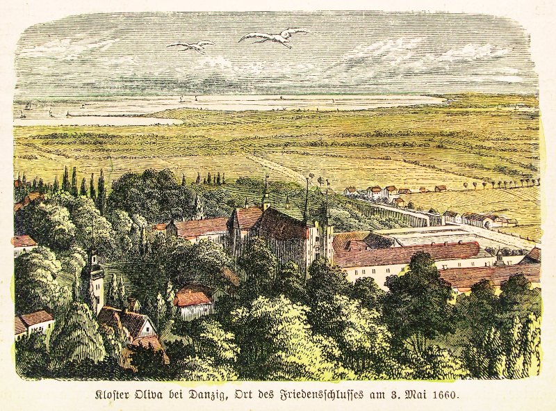 Plik:Widok ogólny na zespół klasztorny w Oliwie, druga połowa XIX wieku.jpg