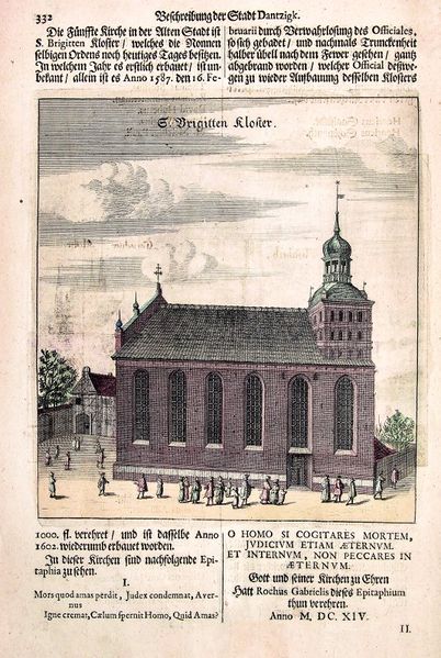 Plik:Kościół św. Brygidy, Der Stadt Dantzig…, 1688.jpg