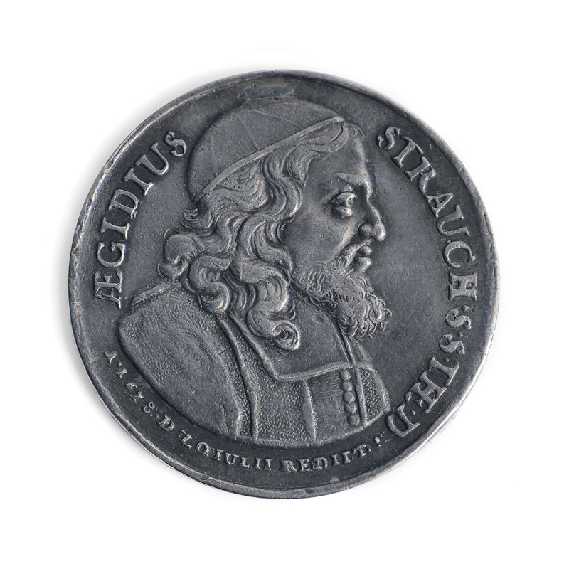 Plik:Medal portretowy Aegidiusa Straucha, Johann Höhn jr, awers, 1671 .JPG