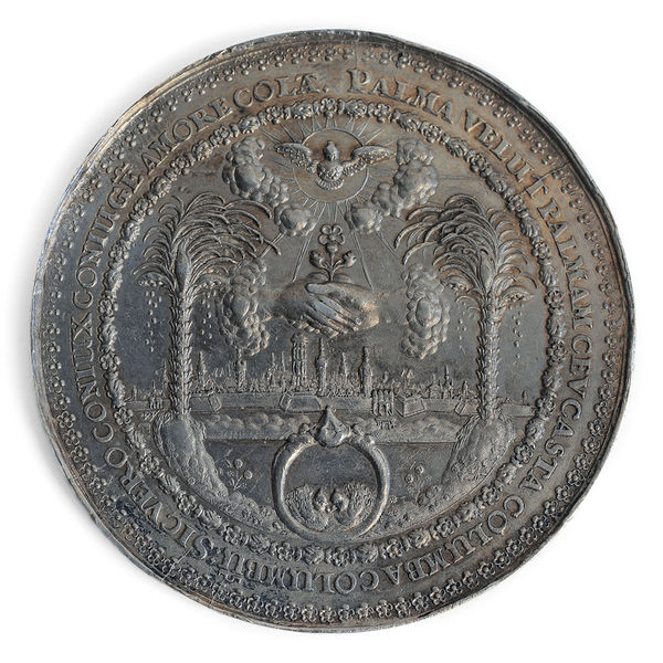 Plik:Johann Höhn sen. i Sebastian Dadler, medal ślubny, rewers, 1636.JPG