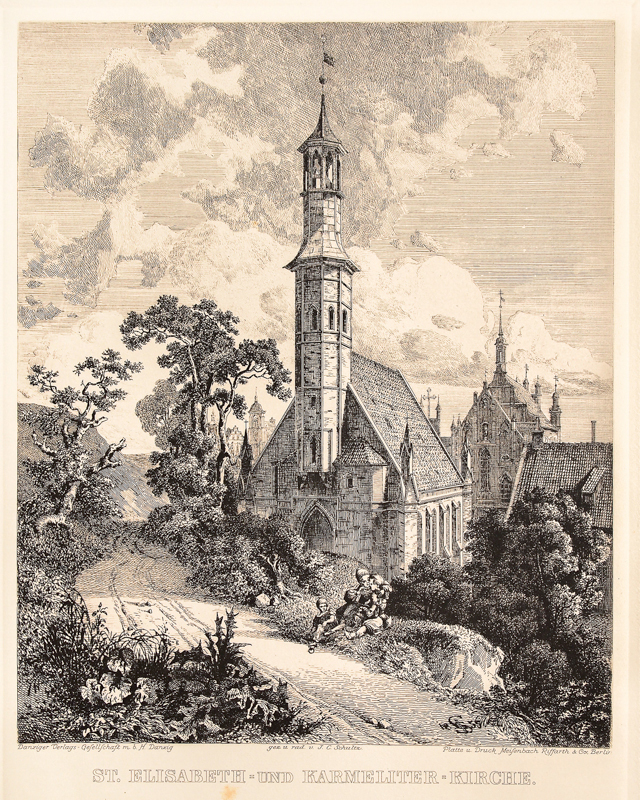 Plik:Kościół św. Elżbiety i kościół św. Józefa, Johann Carl Schultz, 1850 .JPG