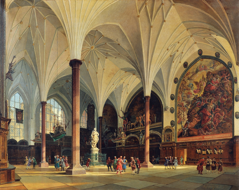 Plik:Johann Carl Schultz, Dwór Artusa w Gdańsku, 1845–1850.JPG