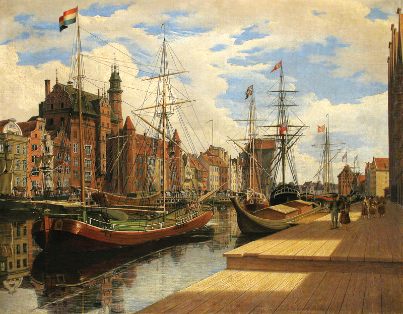 Plik:Długie Pobrzeże w Gdańsku, Johann Carl Schultz, 1837.JPG