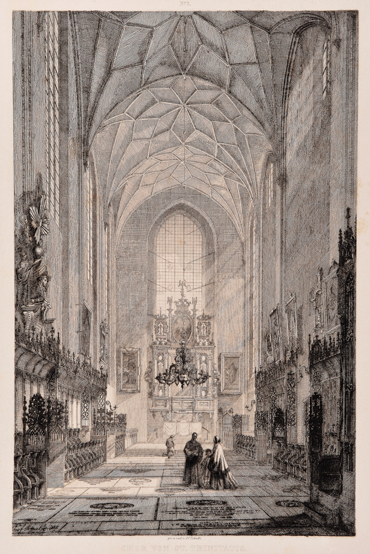 Plik:Kościół i klasztor franciszkanów św. Trójcy, Johann Carl Schultz, 1873 .JPG