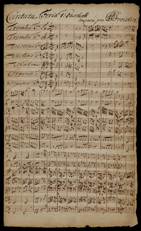 Plik:Rękopis kantaty Ertönt ihr Hütten der Gerechten, Johann Balthasar Christian Freislich, 1741.JPG