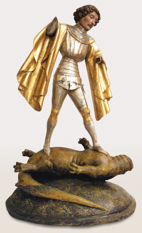 Plik:Święty Jerzy walczący ze smokiem, Niemcy Południowe, około 1400.JPG