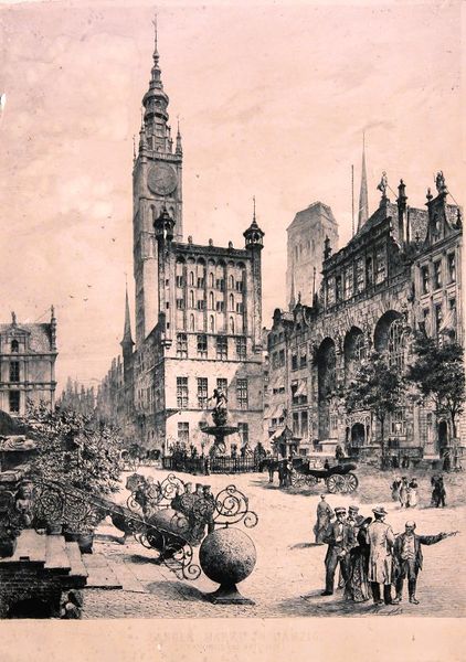 Plik:Ratusz Głównego Miasta z Dworem Artusa przy Długim Targu, Bernhard Mannfeld, około 1900.jpg